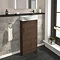 Valencia Mini Walnut Vanity Unit - 400mm Wide  In Bathroom Large Image