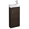 Valencia Mini Walnut Vanity Unit - 400mm Wide Large Image