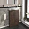Valencia Mini Walnut Vanity Unit - 500mm Wide Feature Large Image