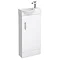 Valencia Mini Gloss White Vanity Unit - 400mm Wide Large Image