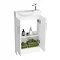 Valencia Mini Gloss White Vanity Unit - 500mm Wide Profile Large Image