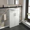 Valencia Mini Gloss White Vanity Unit - 500mm Wide  Feature Large Image