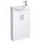 Valencia Mini Gloss White Vanity Unit - 500mm Wide Large Image