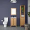 Valencia Naturale Oak Effect Framed Mirror 550 x 700mm Profile Large Image