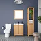 Valencia Naturale Oak Effect Framed Mirror 650 x 700mm Profile Large Image