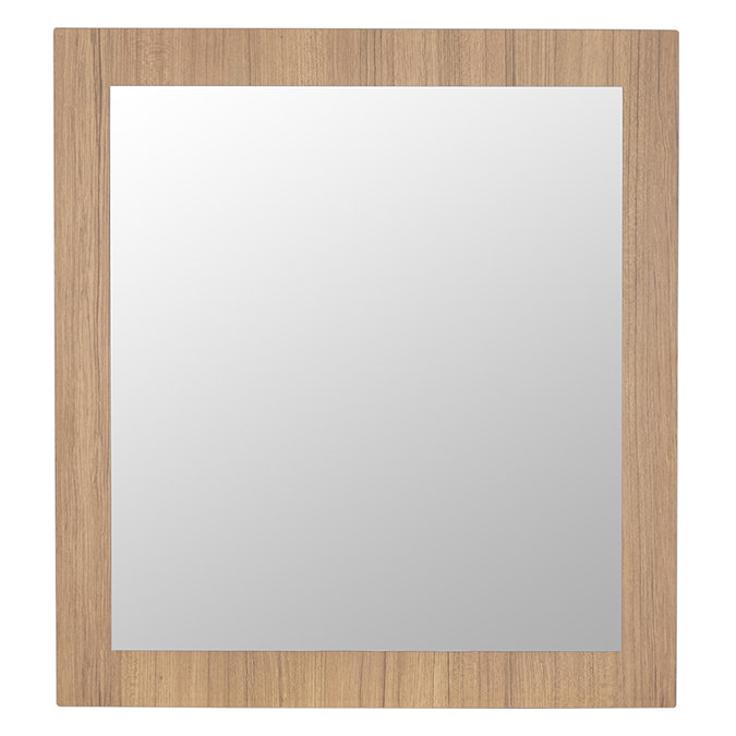 Valencia Naturale Oak Effect Framed Mirror 650 x 700mm Large Image