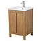 Valencia Naturale Oak Effect Vanity Unit - 550mm Wide  In Bathroom Large Image