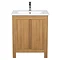 Valencia Naturale Oak Effect Vanity Unit - 650mm Wide Profile Large Image