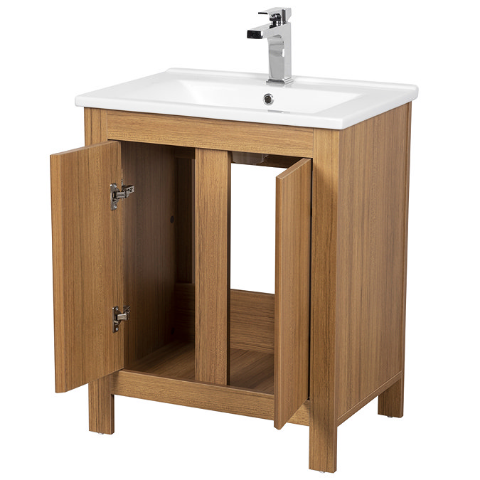 Valencia Naturale Oak Effect Vanity Unit - 650mm Wide Feature Large Image