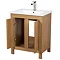 Valencia Naturale Oak Effect Vanity Unit - 650mm Wide Feature Large Image