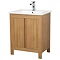 Valencia Naturale Oak Effect Vanity Unit - 650mm Wide In Bathroom Large Image