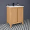 Valencia Naturale Oak Effect Vanity Unit - 650mm Wide Large Image