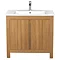 Valencia Naturale Oak Effect Vanity Unit - 850mm Wide Profile Large Image