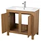 Valencia Naturale Oak Effect Vanity Unit - 850mm Wide Feature Large Image