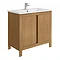 Valencia Naturale Oak Effect Vanity Unit - 850mm Wide In Bathroom Large Image