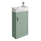 Valencia Perla Floor Standing Cloakroom Vanity (Matt Green - 450mm Wide)