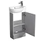 Valencia Perla Floor Standing Vanity incl. Matt Black Handle (Gloss Grey - 450mm Wide) Profile Larg