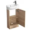 Valencia Perla Floor Standing Vanity incl. Matt Black Handle (Light Oak Effect - 450mm Wide) Profil