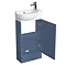 Valencia Perla Floor Standing Vanity incl. Matt Black Handle (Matt Blue - 450mm Wide)