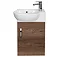 Valencia Perla Wall Hung Cloakroom Vanity (Dark Oak Effect - 450mm Wide)  In Bathroom Large Image