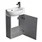 Valencia Perla Wall Hung Cloakroom Vanity (Gloss Grey - 450mm Wide)  Feature Large Image