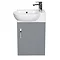 Valencia Perla Wall Hung Cloakroom Vanity (Gloss Grey - 450mm Wide)  In Bathroom Large Image