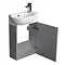 Valencia Perla Wall Hung Vanity incl. Matt Black Handle (Gloss Grey - 450mm Wide) Profile Large Ima