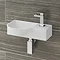 Valencia Wall Hung Basin (400mm Wide - Gloss White) Large Image