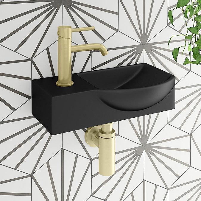 Valencia Wall Hung Basin (400mm Wide - Matt Black)