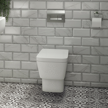 Valencia Wall Hung Toilet with Soft Close Seat (inc. Chrome Flush + Concealed Cistern Frame)  Profil