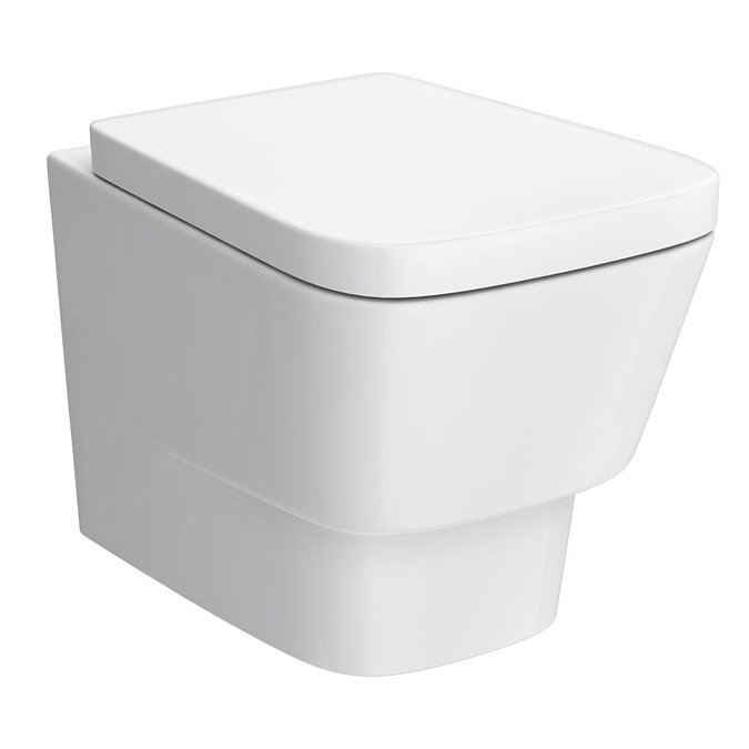 Valencia Wall Hung Toilet with Soft Close Seat (inc. Matt Black Flush + Concealed Cistern Frame) Pr