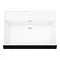 Valencia Wall Hung Vanity Unit - Gloss White - 600mm with Black Handle and Basin Profile Large Image