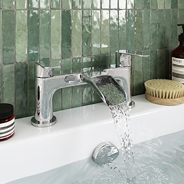 Valencia Modern Waterfall Bath Filler - Chrome