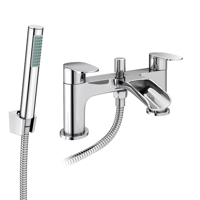 Valencia Waterfall Bath Shower Mixer with Shower Kit - Chrome