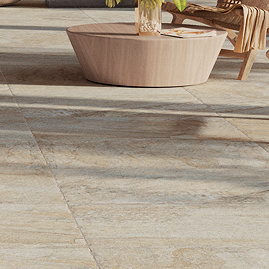 Vallembra Natural Tumbled Edge Sandstone Effect Wall and Floor Tiles - 600 x 900mm