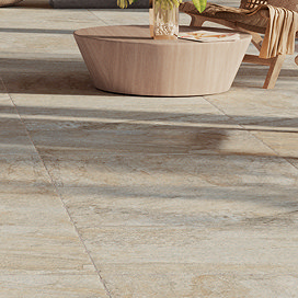 Vallembra Natural Tumbled Edge Sandstone Effect Wall and Floor Tiles - 600 x 900mm