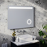 Vancouver 800 x 600mm LED Mirror with Motion Sensor, Magnifier, Anti-Fog Demist & Shaving Socket