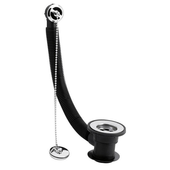 Ultra Vanity Basin Waste with Brass Plug - Chrome Large Image