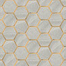 Varallo Hexagon Light Grey Stone & Oak Effect Tiles - 220 x 250mm
