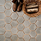 Varallo Hexagon Light Grey Stone & Oak Effect Tiles - 220 x 250mm