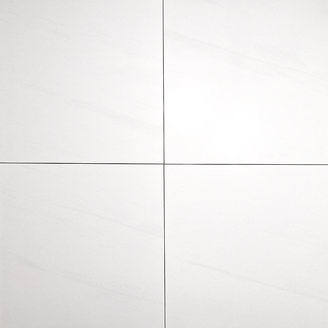Veleso Gloss Dolomite Marble Effect Rectified Wall and Floor Tiles - 450 x 450mm