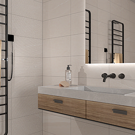 Alana Beige Stone Effect Wall and Floor Tiles - 300 x 600mm