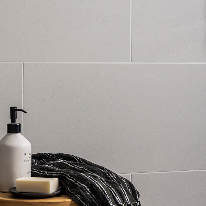 Alana White Stone Effect Wall and Floor Tiles - 300 x 600mm
