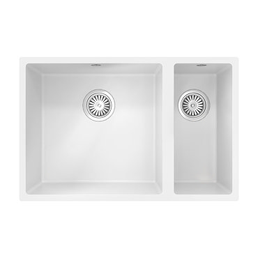 Venice 1.5 Bowl Matt White Undermount Composite Kitchen Sink