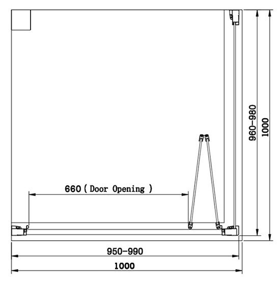 Venice 1000 x 1000mm Bi-Fold Door Shower Enclosure + Pearlstone Tray