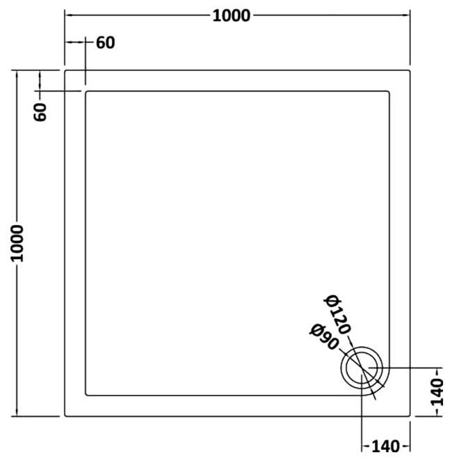 Venice 1000 x 1000mm Bi-Fold Door Shower Enclosure + Pearlstone Tray