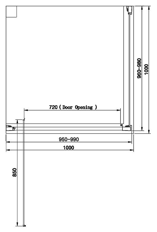 Venice 1000 x 1000mm Pivot Door Shower Enclosure + Pearlstone Tray