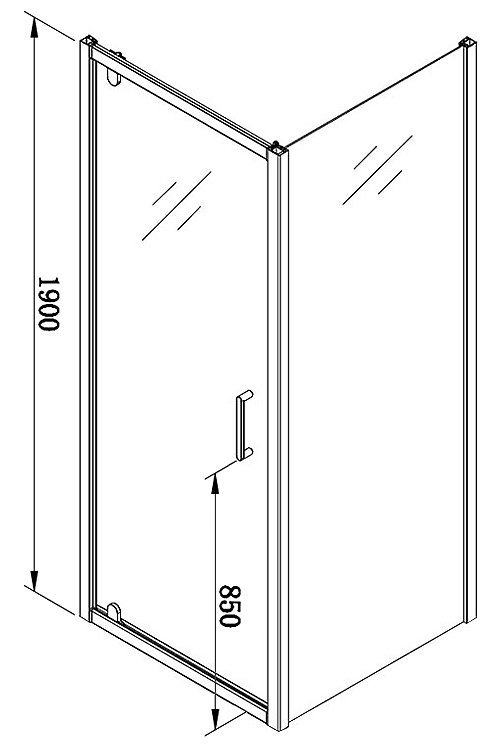 Venice 1000 x 1000mm Pivot Door Shower Enclosure + Pearlstone Tray