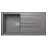 Venice 1000 x 500mm Granite Gunmetal 1.0 Bowl Kitchen Sink with Drainer + Waste