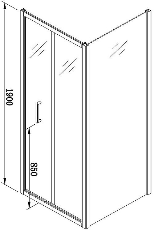 Venice 1000 x 800mm Sliding Door Shower Enclosure + Pearlstone Tray